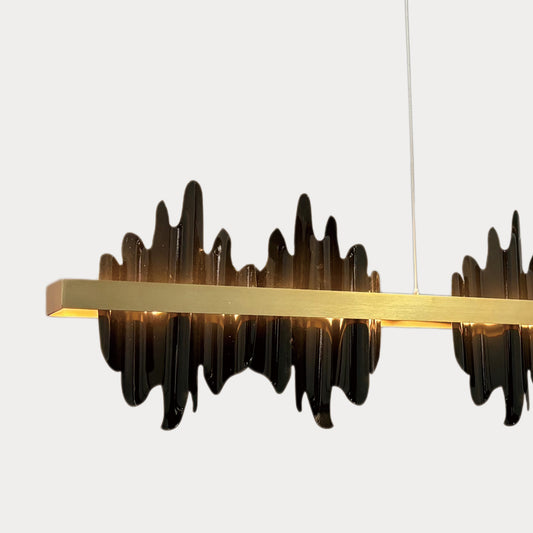 Creative Rectangular Black Illuminated Pendant