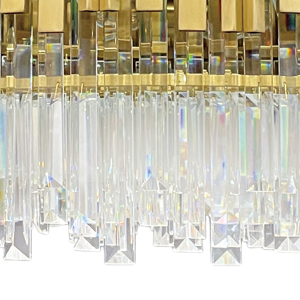 Gold Finish Crystal Chandelier