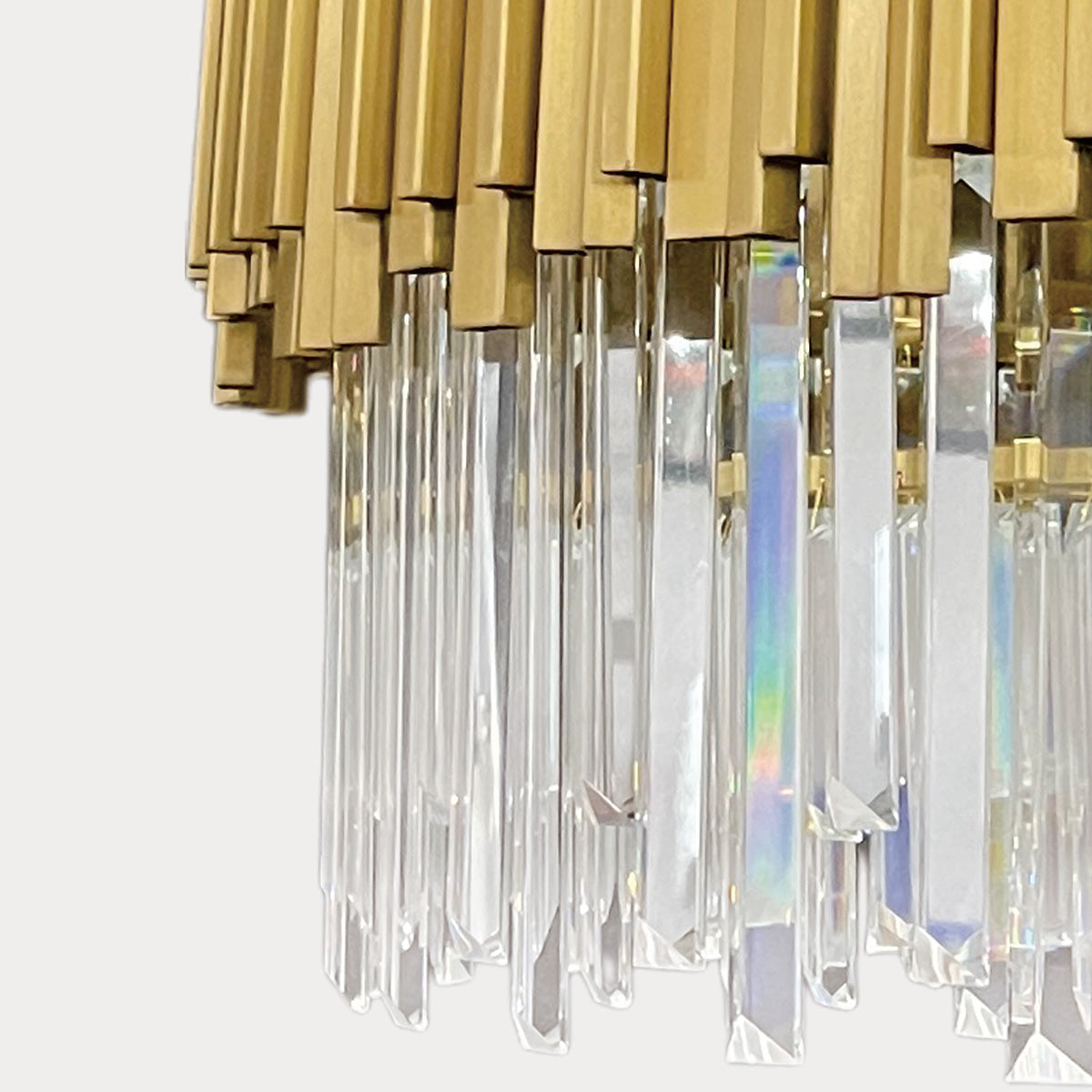 Gold Finish Crystal Chandelier