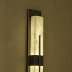 Sleek Black Alabaster Rectangular Wall Sconce – A Modern Touch for Contemporary Spaces