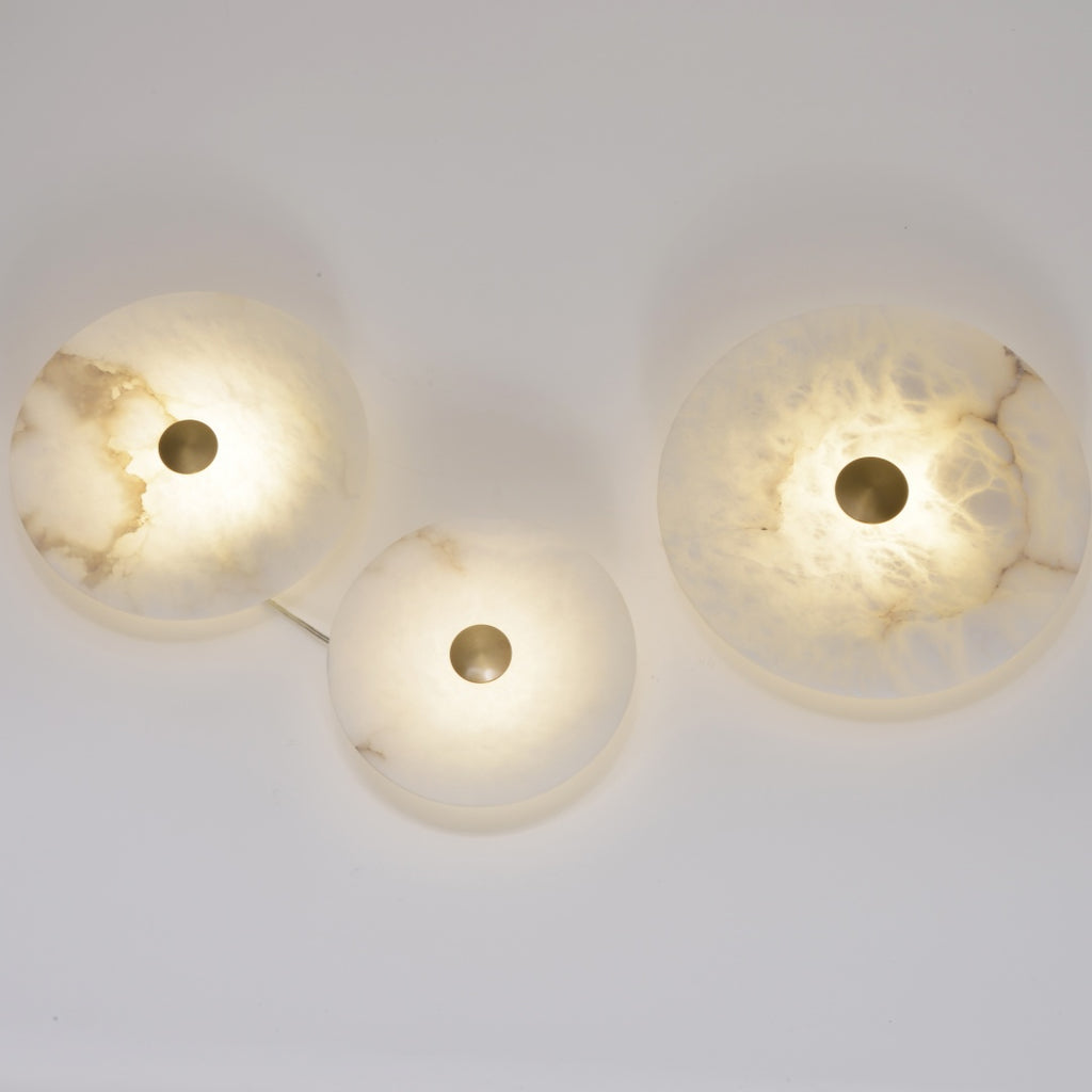 Elegant Alabaster Marble LED Wall Sconce