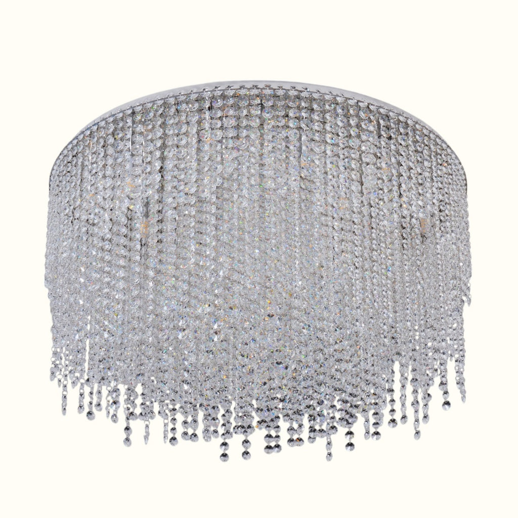 Crystal Bead Flush Mount Light