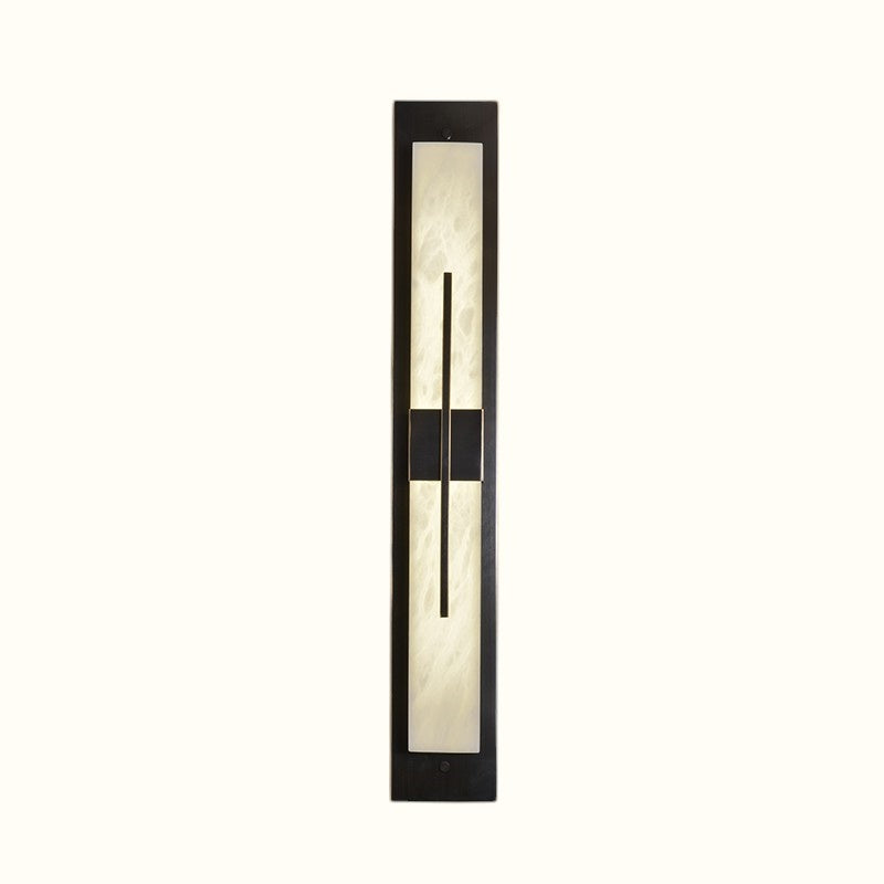 Sleek Black Alabaster Rectangular Wall Sconce – A Modern Touch for Contemporary Spaces