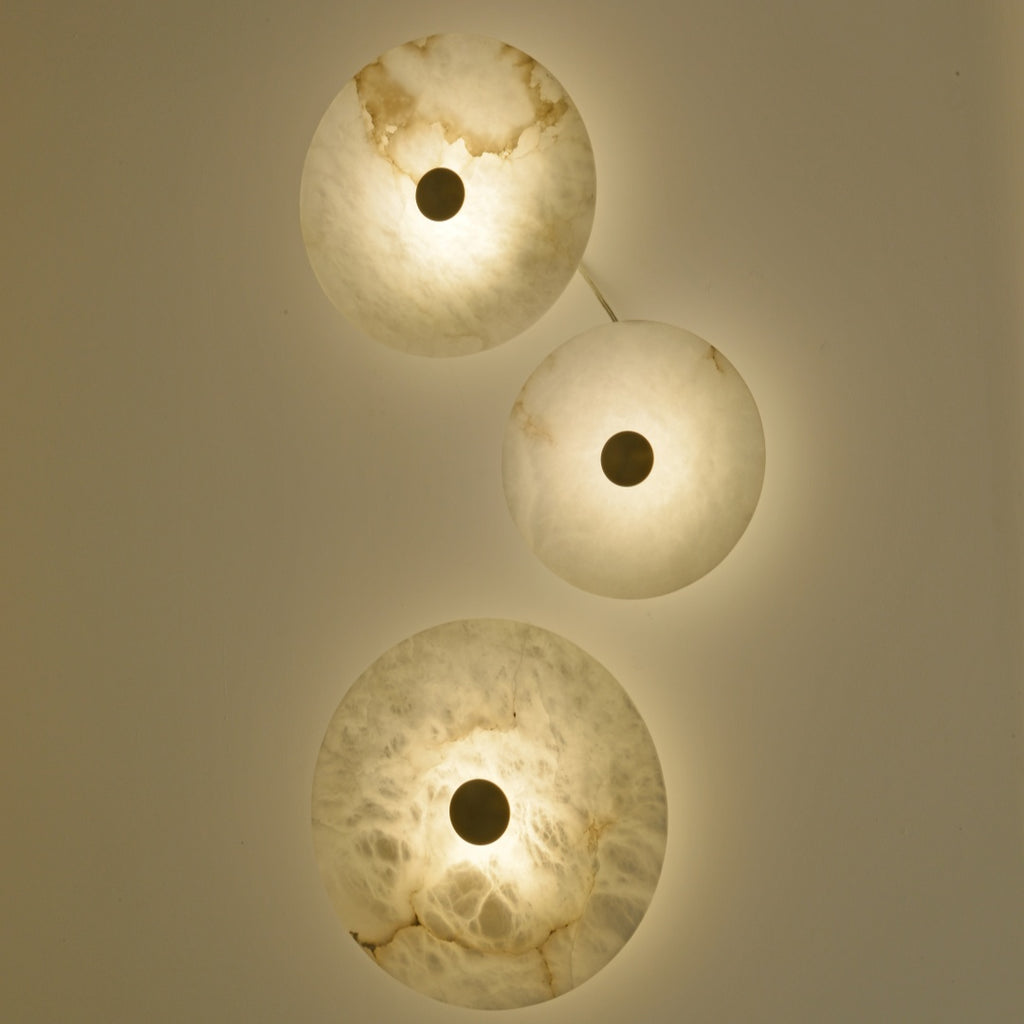 Elegant Alabaster Marble LED Wall Sconce