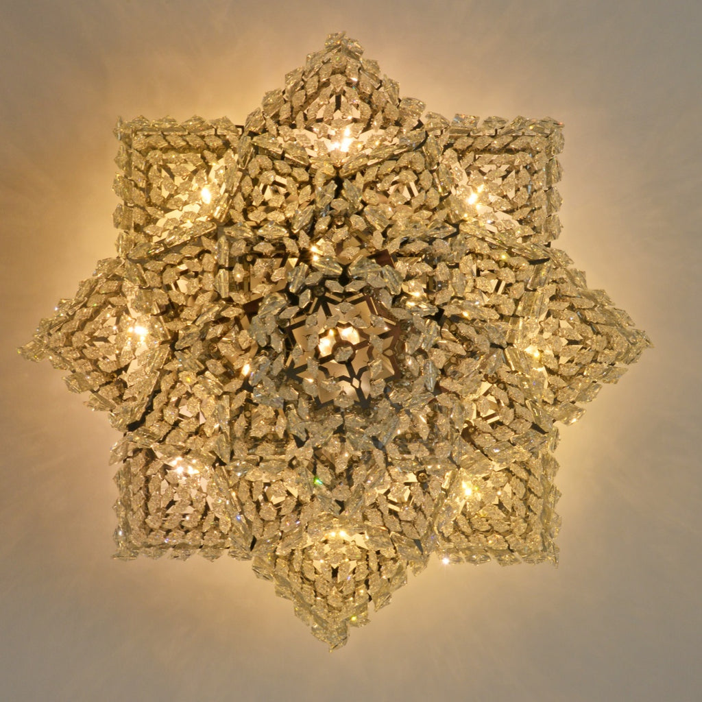 Luxurious Crystal LED Flush Mount
