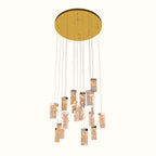 Rainfall Square Cluster Glass Chandelier – Customizable Pendant Lighting