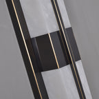 Sleek Black Alabaster Rectangular Wall Sconce – A Modern Touch for Contemporary Spaces