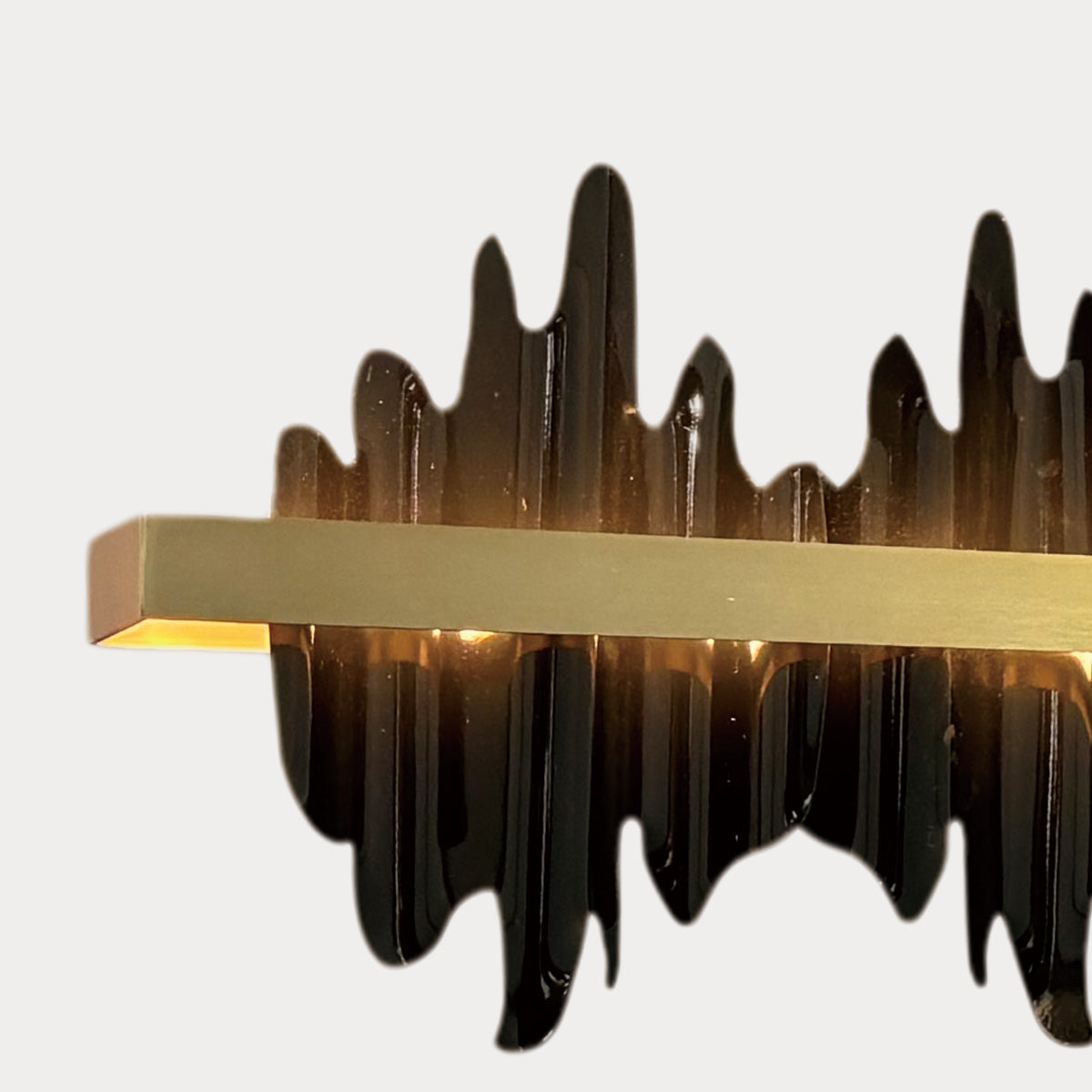Creative Rectangular Black Illuminated Pendant