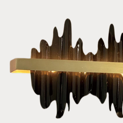 Creative Rectangular Black Illuminated Pendant