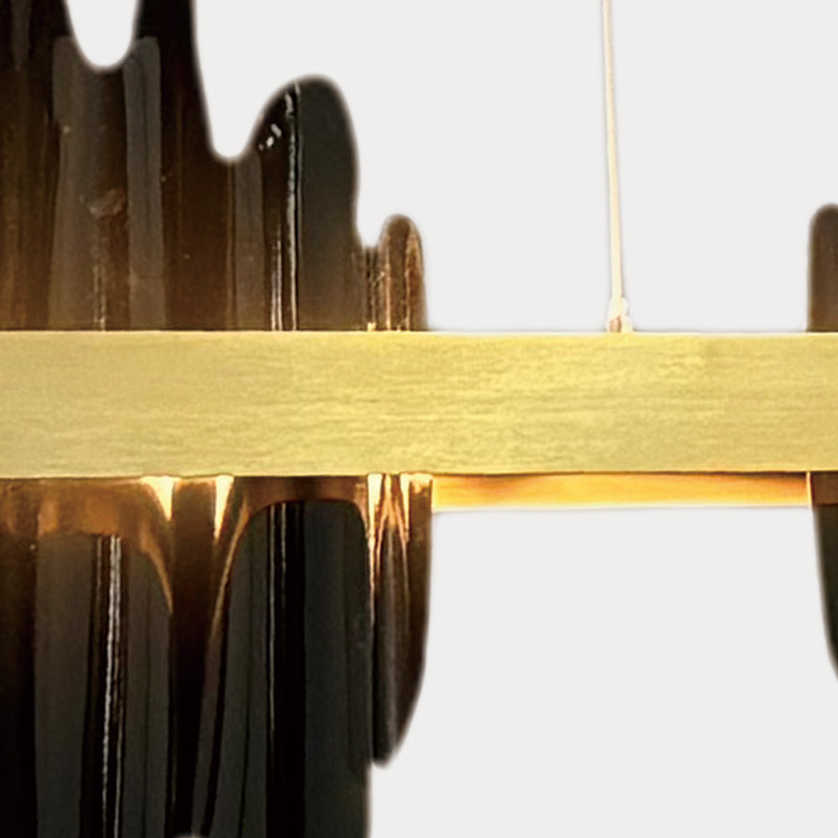 Creative Rectangular Black Illuminated Pendant