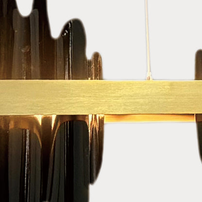 Creative Rectangular Black Illuminated Pendant