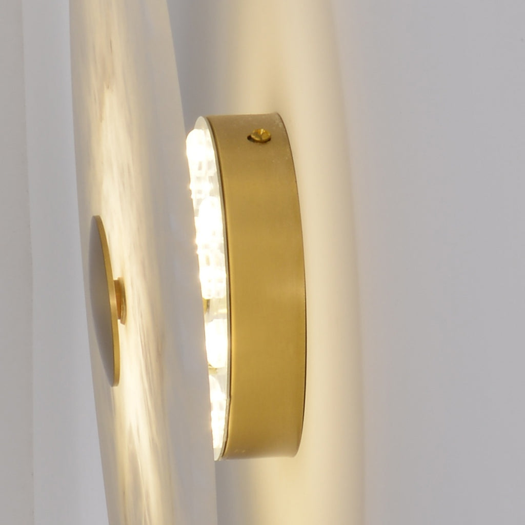 Elegant Alabaster Marble LED Wall Sconce