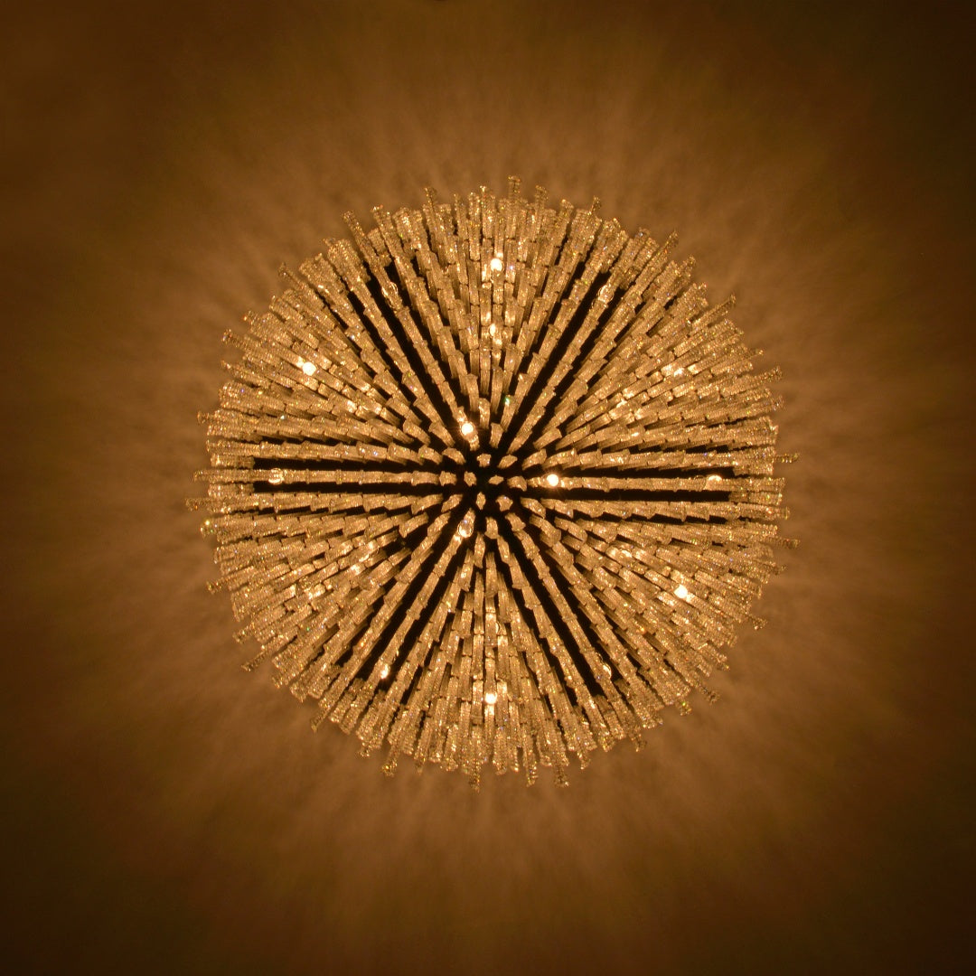 Crystal Bead Flush Mount Light