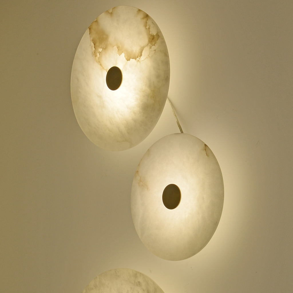 Elegant Alabaster Marble LED Wall Sconce