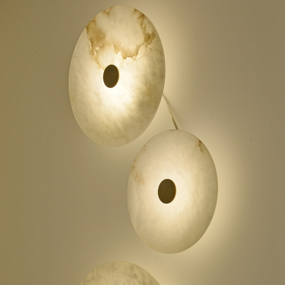Elegant Alabaster Marble LED Wall Sconce