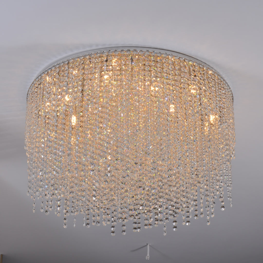 Crystal Bead Flush Mount Light