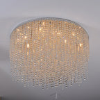 Crystal Bead Flush Mount Light