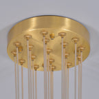 Timeless Alabaster & Brass Bubble Chandelier