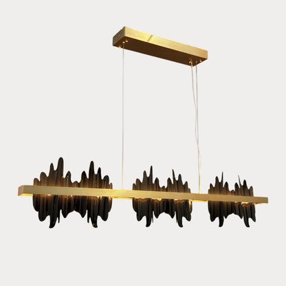 Creative Rectangular Black Illuminated Pendant