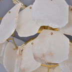 Modern Alabaster & Brass Chandelier – Sculptural Elegance for Any Room