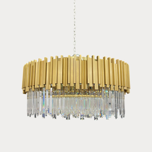 Gold Finish Crystal Chandelier