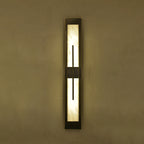 Sleek Black Alabaster Rectangular Wall Sconce – A Modern Touch for Contemporary Spaces